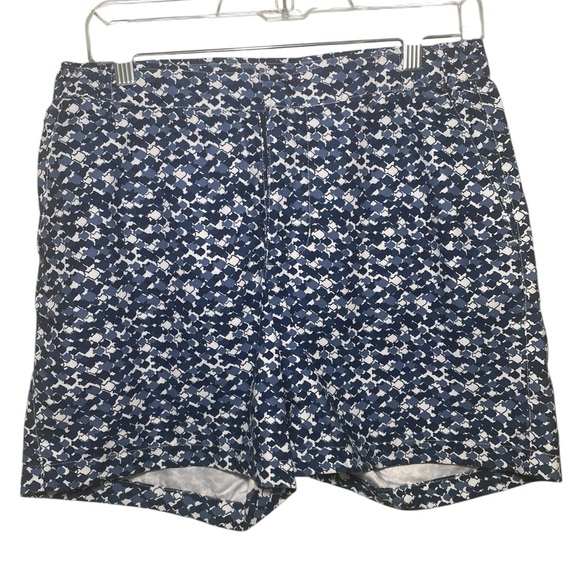 Le Club New Men’s Blue Fish Swim Trunks Size Small - Picture 2 of 4